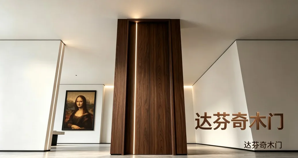 现代极简木门
